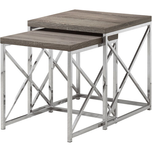 Cortland 21 X 20 inch Dark Taupe Nesting Table, 2-Piece Set