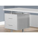 Ramapo 60 X 24 inch White and Silver Computer Desk