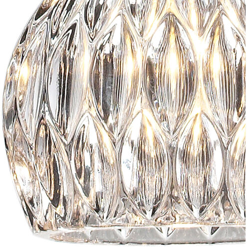 Warminster LED 5 inch Satin Nickel with Clear Mini Pendant Ceiling Light