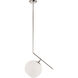 Monroe 1 Light 10 inch Chrome Pendant Ceiling Light