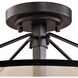 Mifflin 3 Light 18 inch Oil Rubbed Bronze Semi Flush Mount Ceiling Light