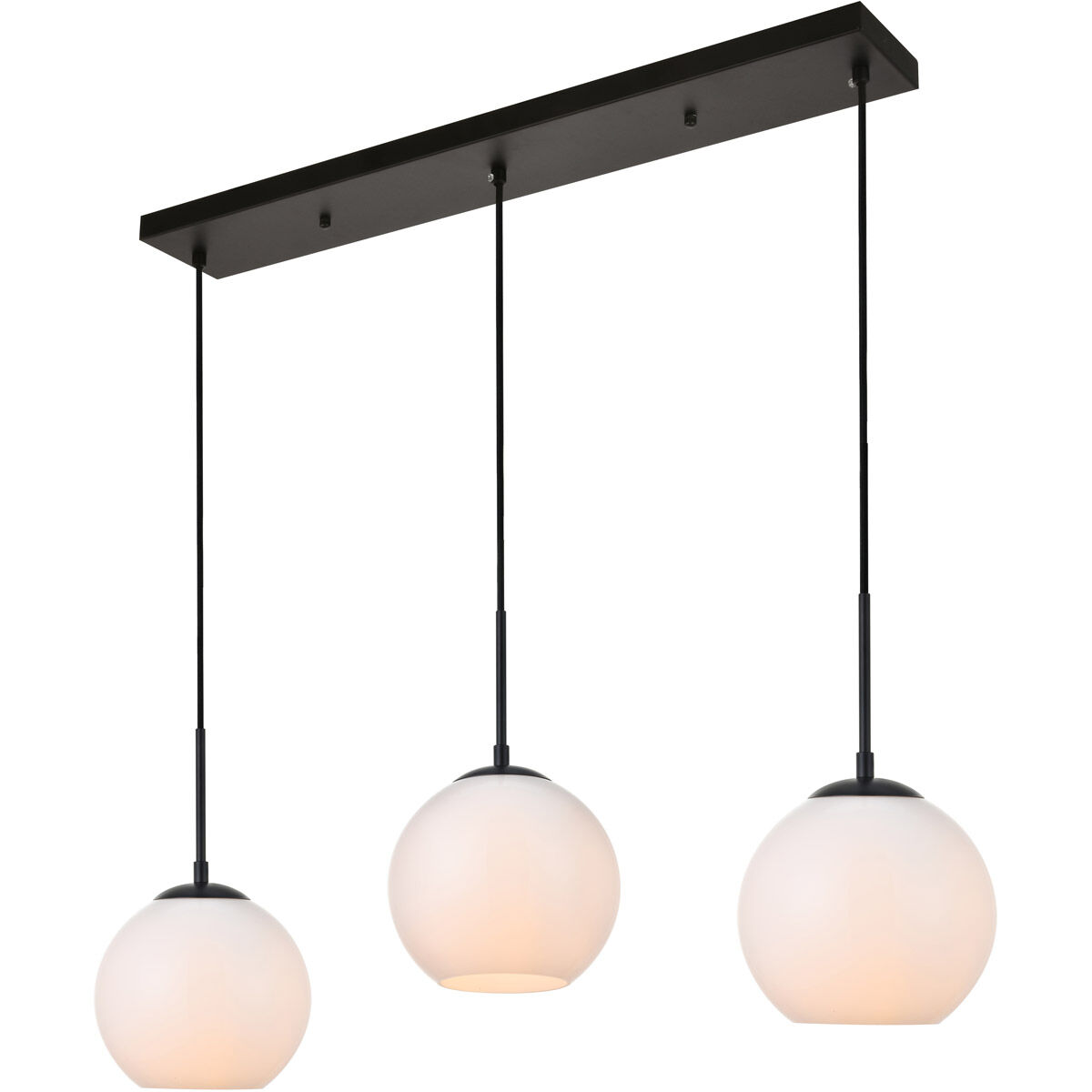 Huntington 3 Light 8 inch Black Pendant Ceiling Light