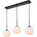 Huntington 3 Light 8 inch Black Pendant Ceiling Light