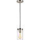 Reading 1 Light 4 inch Brushed Nickel Pendant Ceiling Light