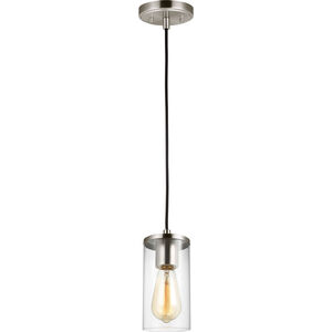Reading 1 Light 4 inch Brushed Nickel Pendant Ceiling Light