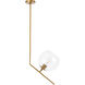 Monroe 1 Light 10 inch Brass Pendant Ceiling Light