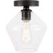 Rochester 1 Light 8 inch Black Flush Mount Ceiling Light