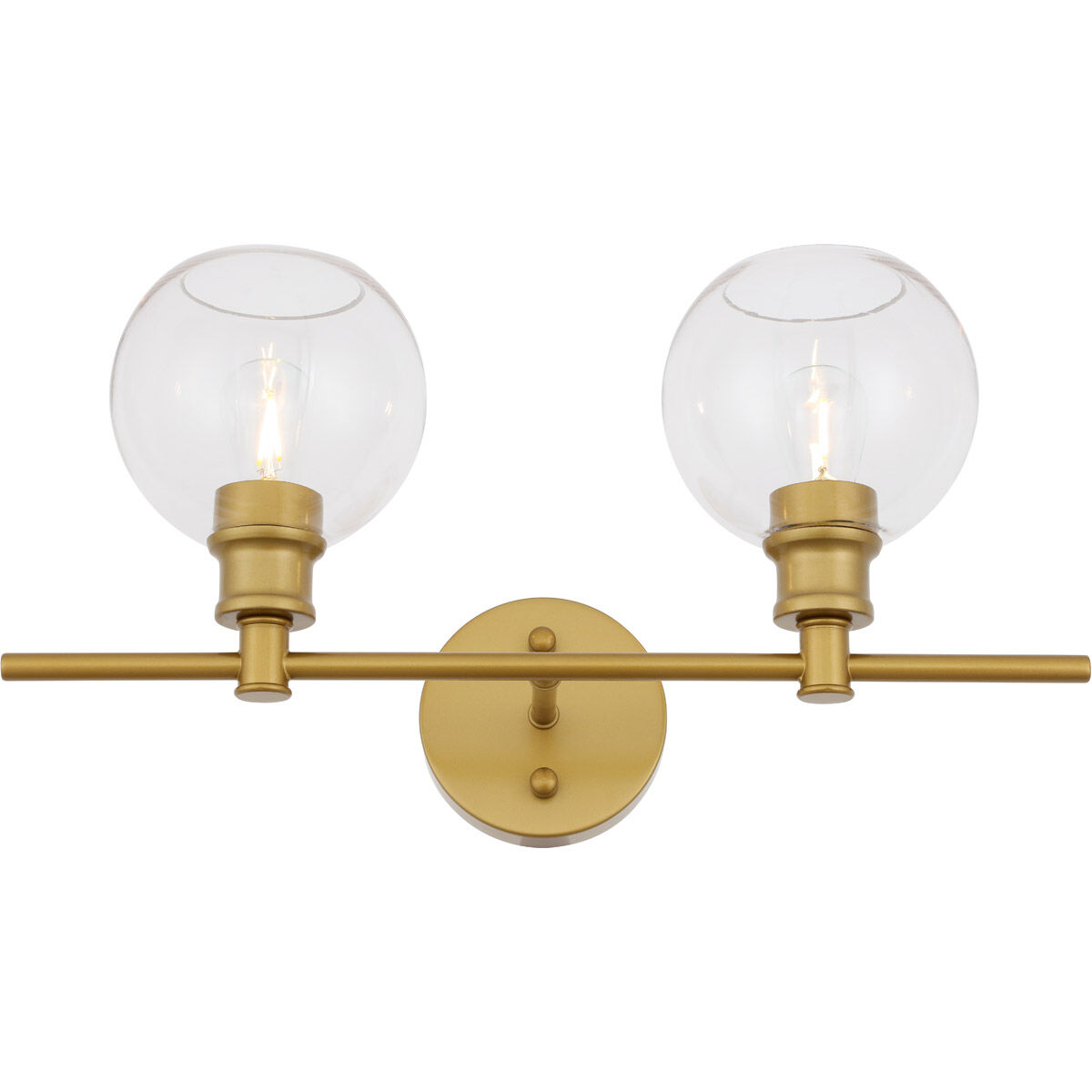 Syracuse 2 Light 19 inch Brass Wall sconce Wall Light