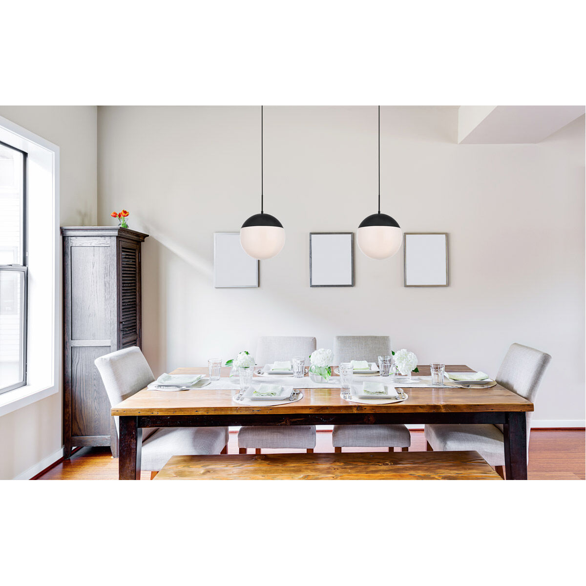 Oyster Bay 1 Light 14 inch Black Pendant Ceiling Light