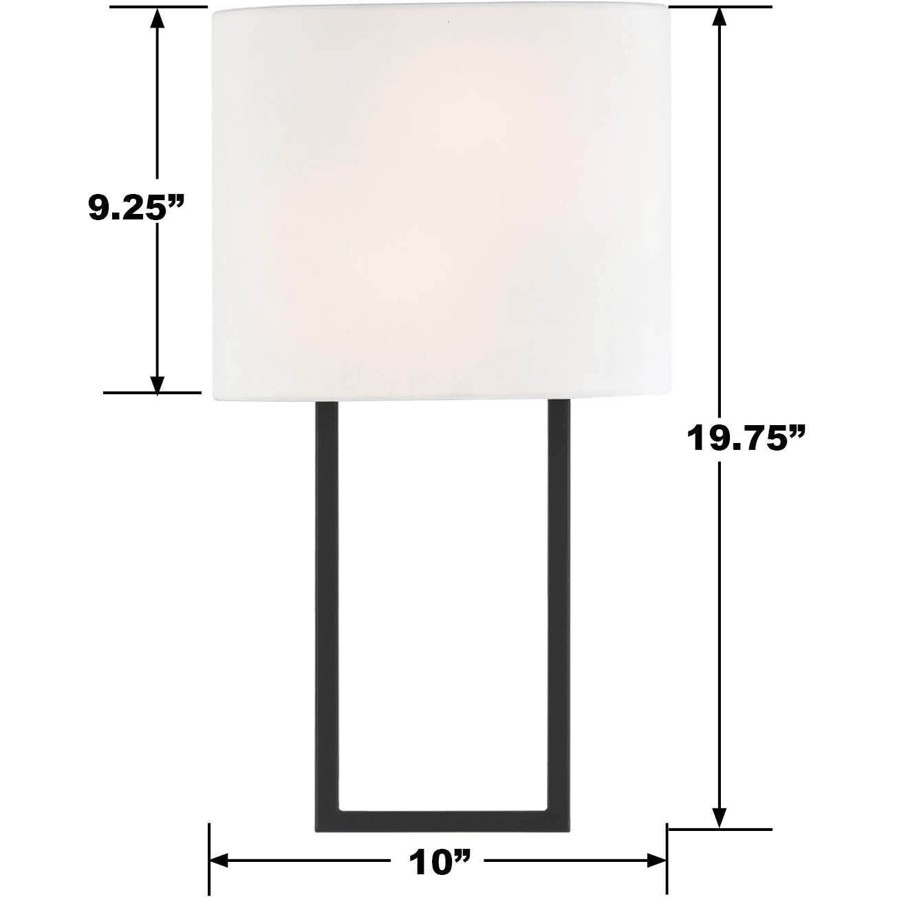 Pomfret Sconce Wall Light in Black