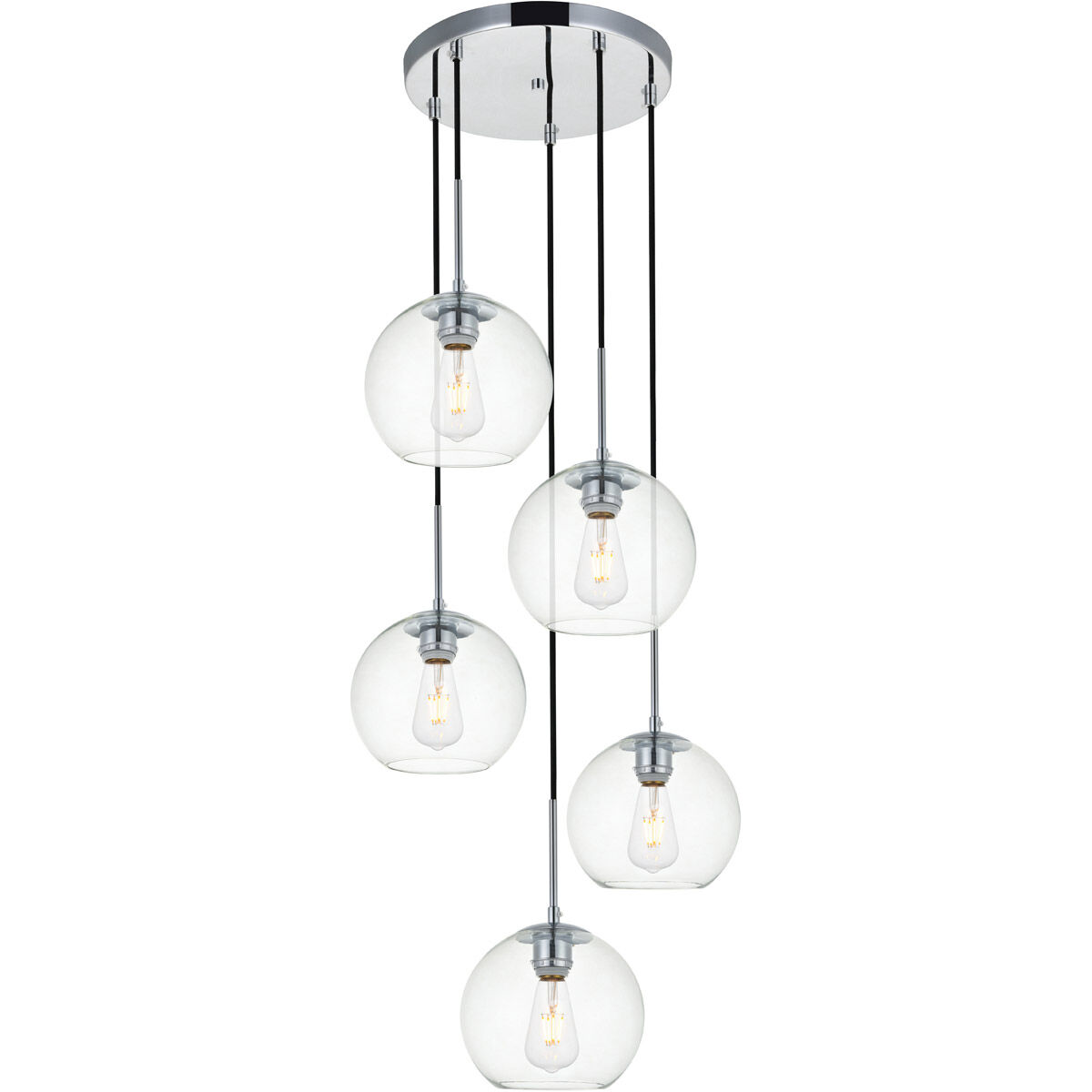 Huntington 5 Light 18 inch Chrome Pendant Ceiling Light