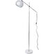 Sayre 67.8 inch 40 watt Chrome with White Marble Floor lamp Portable Light