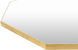 Java 40 X 40 inch Gold Mirror, Large