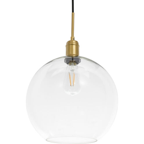Rensselaer 1 Light 13 inch Brass Pendant Ceiling Light