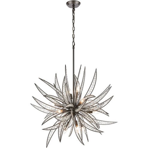 Newark 11 Light 34 inch Dark Graphite Chandelier Ceiling Light