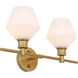 Rochester 2 Light 19 inch Brass Wall sconce Wall Light