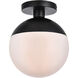 Oyster Bay 1 Light 10 inch Black Flush Mount Ceiling Light