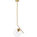 Monroe 1 Light 10 inch Brass Pendant Ceiling Light