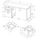 Ramapo 60 X 24 inch Cappuccino and Silver Computer Desk