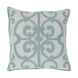 Lansing 18 X 18 inch Teal and Light Gray Throw Pillow