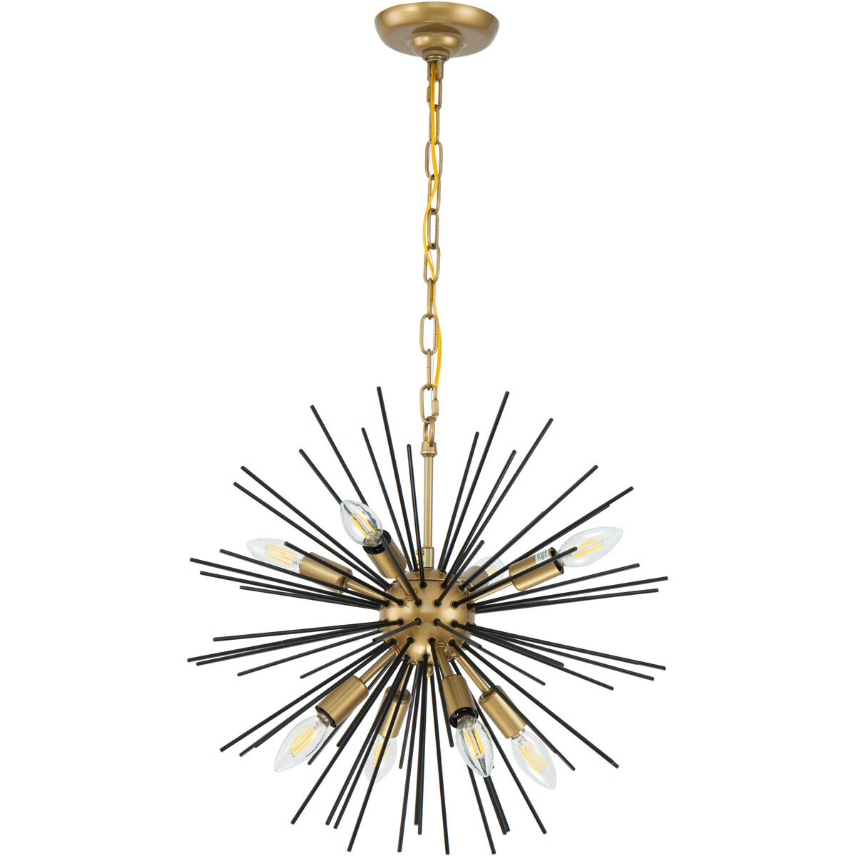 Esopus 8 Light 20 inch Brass and Black Pendant Ceiling Light