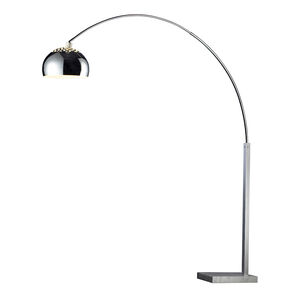 Swoyersville 70 inch 100 watt Polished Nickel with White Floor Lamp Portable Light