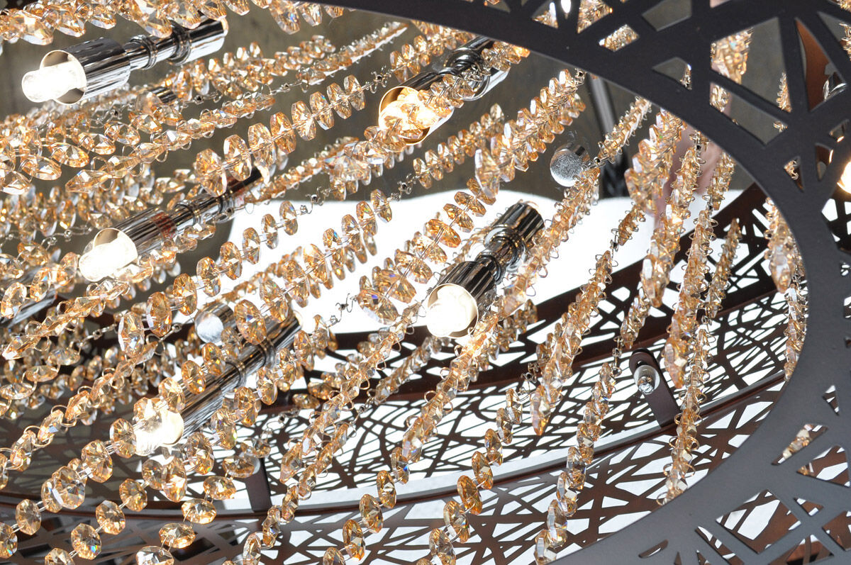 Troy 9 Light 31.5 inch Bronze Linear Pendant Ceiling Light