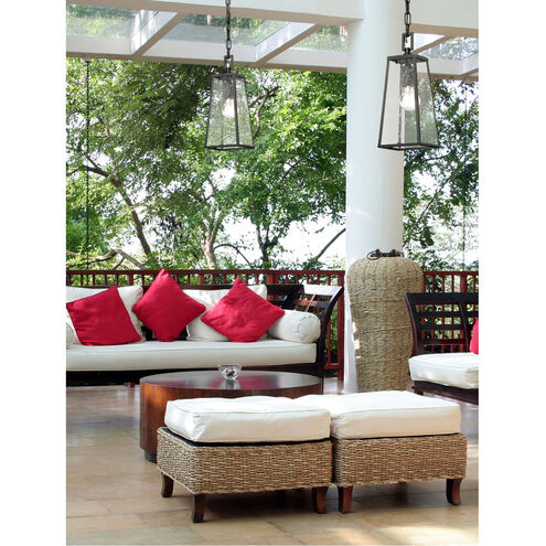 Logan 1 Light 5 inch Matte Black Outdoor Pendant