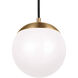 Abington LED 8 inch Satin Brass Pendant Ceiling Light