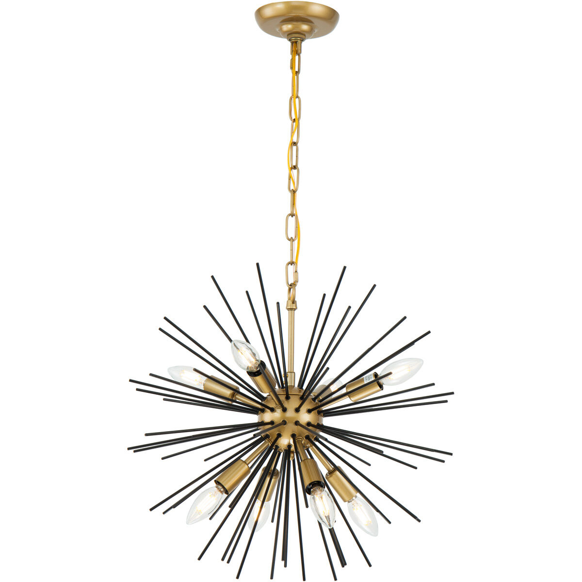 Esopus 8 Light 20 inch Brass and Black Pendant Ceiling Light