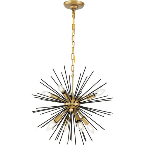 Esopus 8 Light 20 inch Brass and Black Pendant Ceiling Light