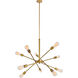 Newtown 10 Light 27 inch Brass Pendant Ceiling Light