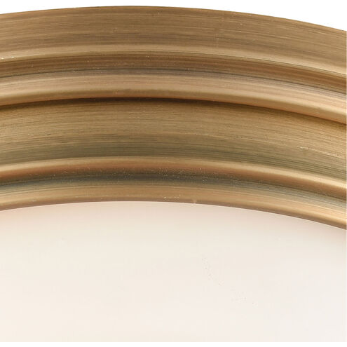 Erie 2 Light 13 inch Classic Brass Flush Mount Ceiling Light