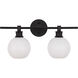 Syracuse 2 Light 19 inch Black Wall sconce Wall Light
