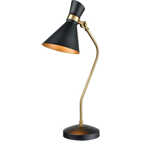 Kortright 29 inch 60 watt Black with Aged Brass Table Lamp Portable Light
