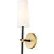 Brandywine 1 Light 5 inch Brass and Black Wall sconce Wall Light