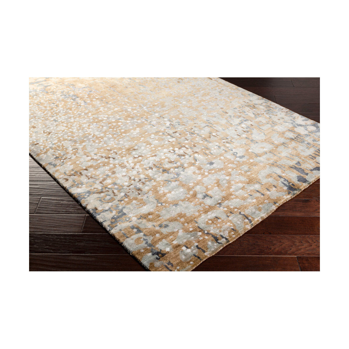 Windsor 36 X 24 inch Dark Blue/Tan/Khaki/Sage Rugs, Wool