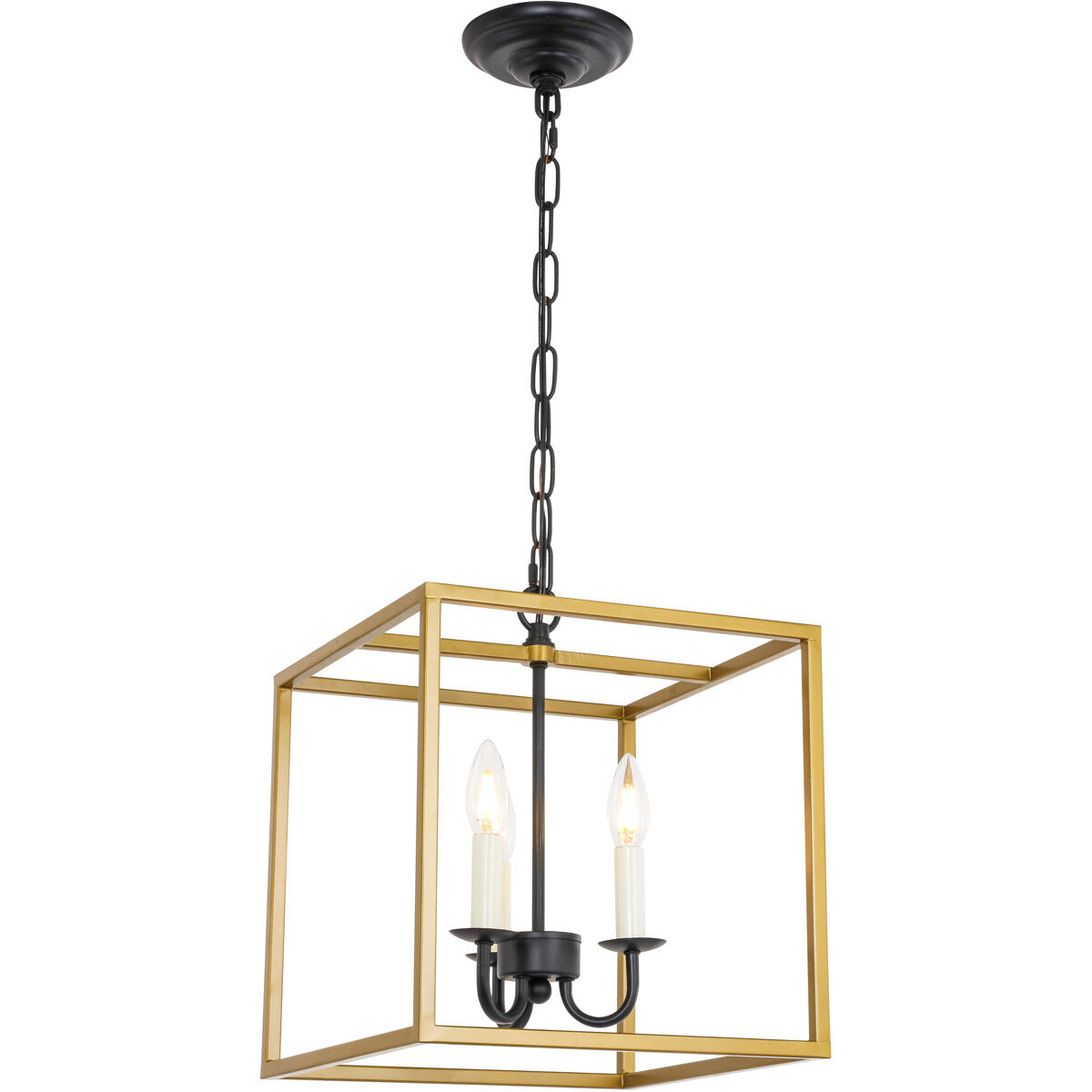 Oyster Bay 3 Light 12 inch Brass and Black Pendant Ceiling Light