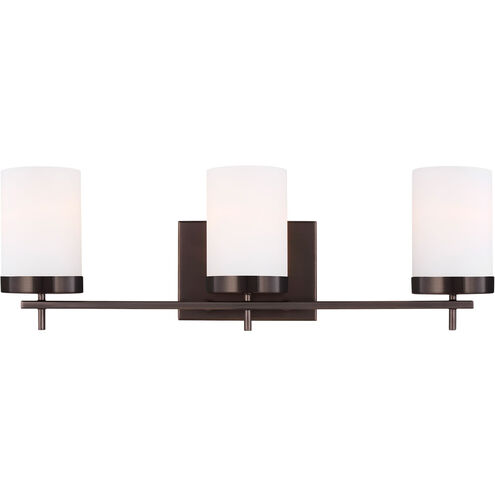 Reading 3 Light 24 inch Brushed Oil Rubbed Bronze Bath Vanity Wall Light