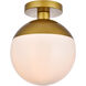 Oyster Bay 1 Light 10 inch Brass Flush Mount Ceiling Light