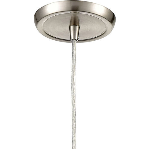 Batavia 1 Light 8 inch Satin Nickel with Smoke Swirl Mini Pendant Ceiling Light