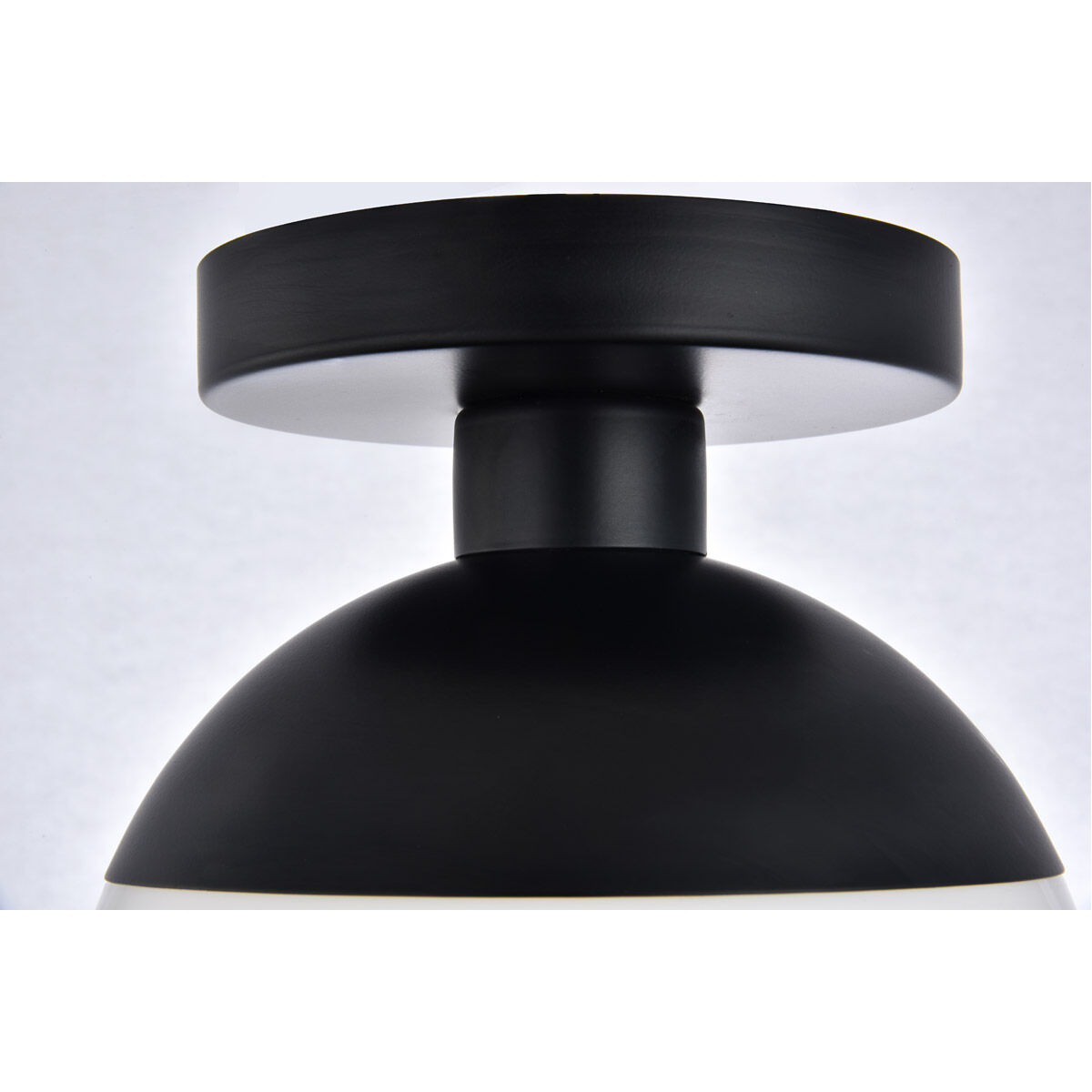 Oyster Bay 1 Light 8 inch Black Flush Mount Ceiling Light