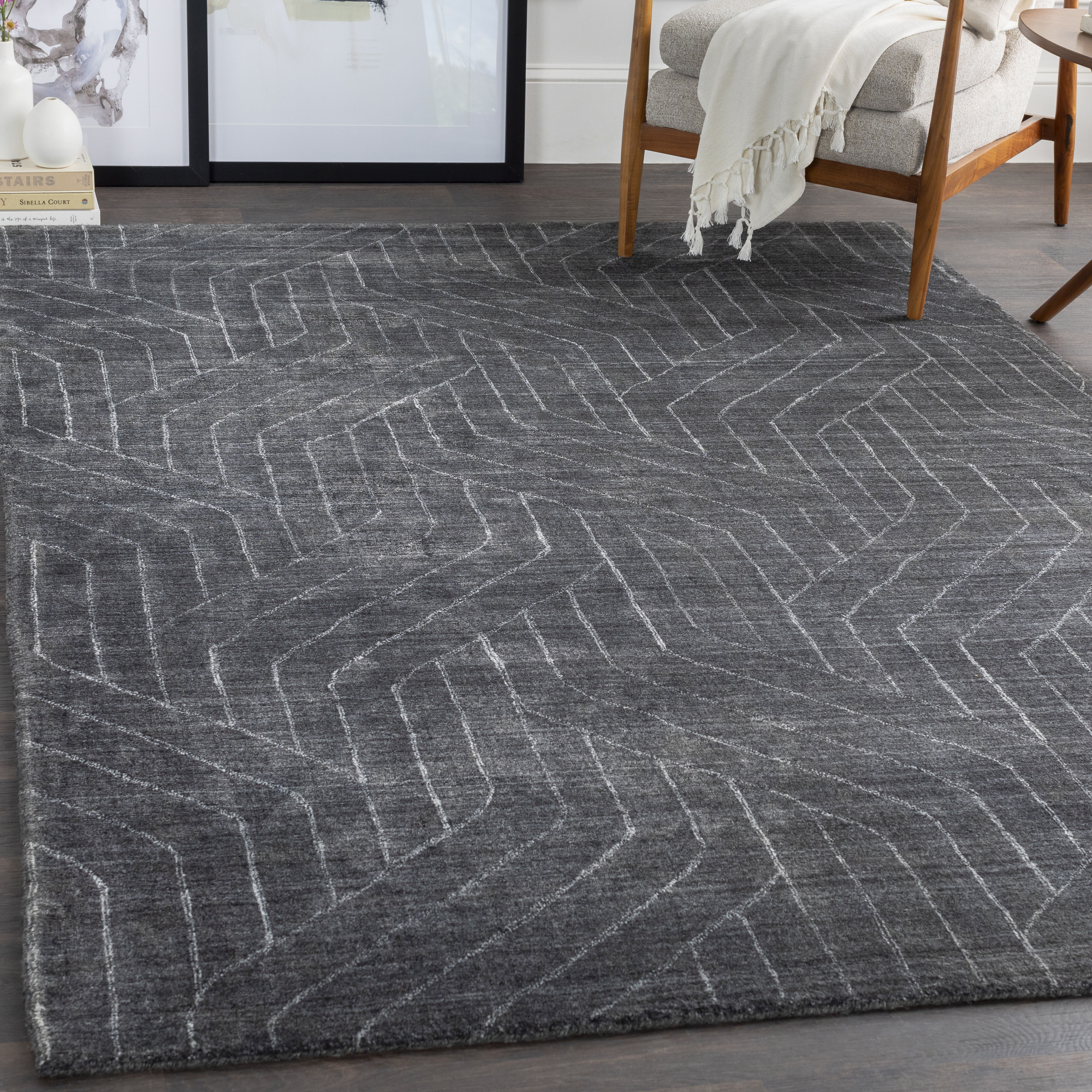 Chili 108 X 72 inch Charcoal Rug, Rectangle