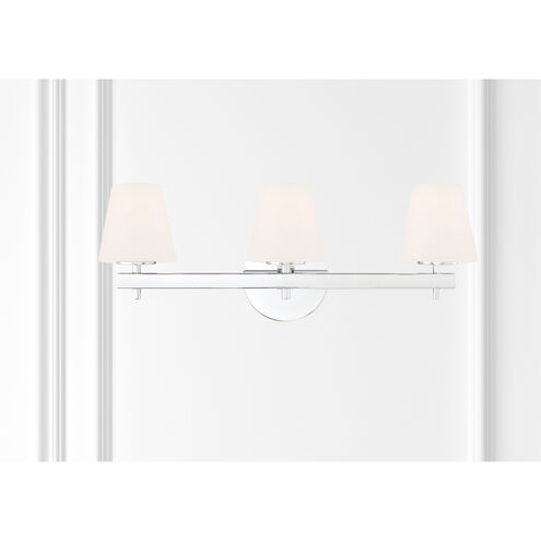 Harleigh 3 Light 24.25 inch Chrome Bathroom Vanity Wall Light