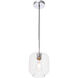 Syracuse 1 Light 7.3 inch Chrome Pendant Ceiling Light