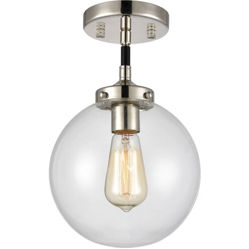 Altoona 1 Light 8 inch Matte Black with Polished Nickel and Clear Mini Pendant Ceiling Light