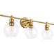 Syracuse 3 Light 28 inch Brass Wall sconce Wall Light