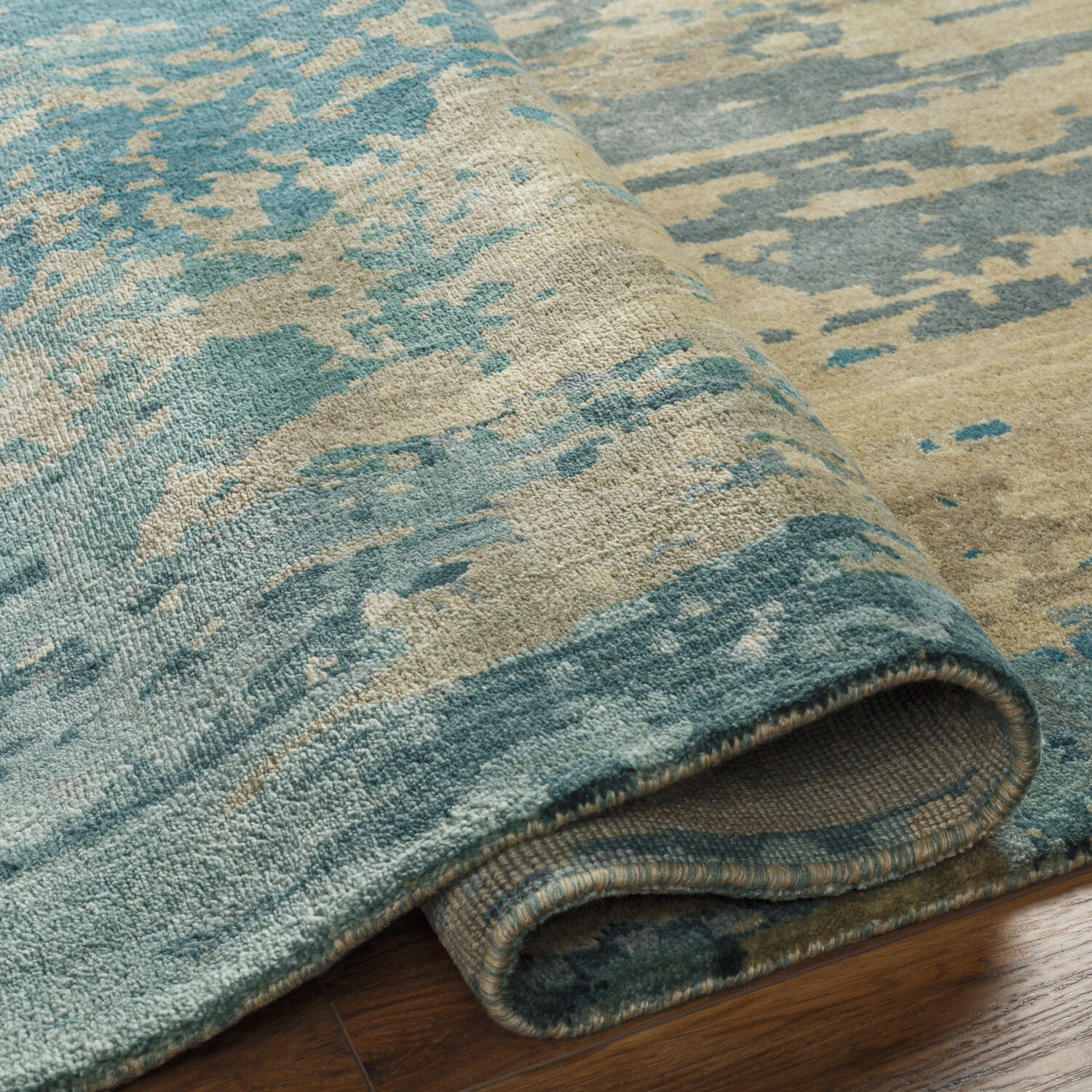 Windsor 96 X 60 inch Teal Rug, Rectangle