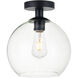 Huntington 1 Light 10 inch Black Flush Mount Ceiling Light