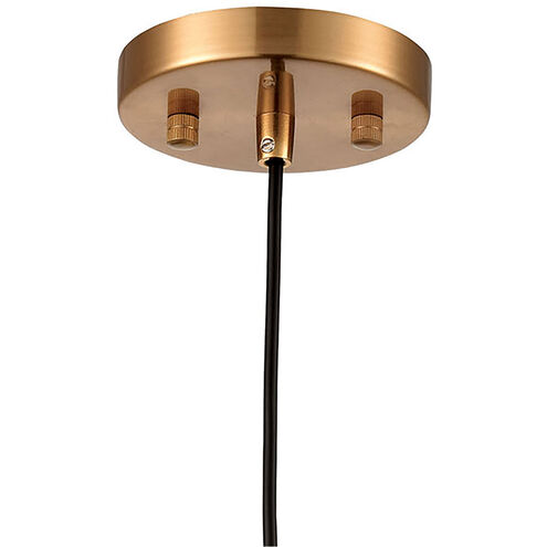 Altoona 1 Light 6 inch Matte Black with Antique Gold Mini Pendant Ceiling Light
